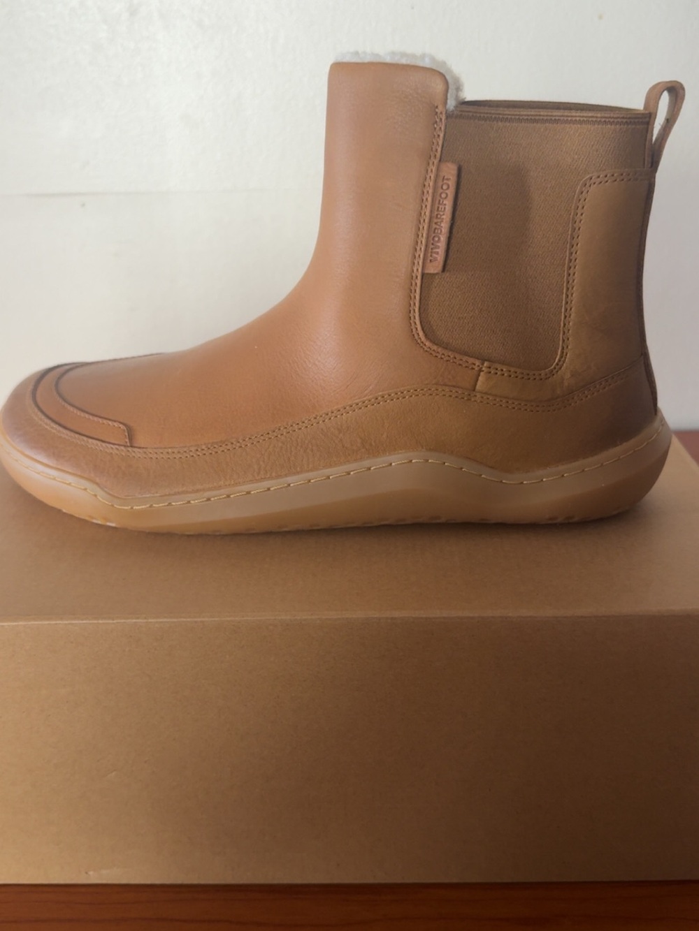 Vivobarefoot Gobi Chelsea WarmLined M Men's Tan Leather Boots EU 43 US 10 - Picture 6 of 15